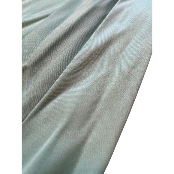 Vintage‎ 70s Dress Evening Gown Mint Green Long Maxi V Neck Empire Waist Flowy S - Picture 13 of 16